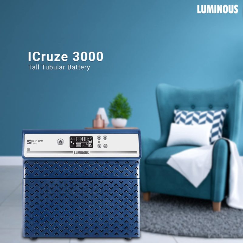 Luminous iCruze 3000 2.8 KVA 2240W Pure Sine Wave Super Inverter for Home, Office, and Shops (Dark Blue) - Image 5